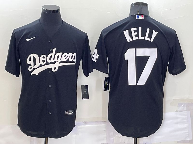 Men Los Angeles Dodgers #17 Kelly Black Inversion Nike 2022 MLB Jersey